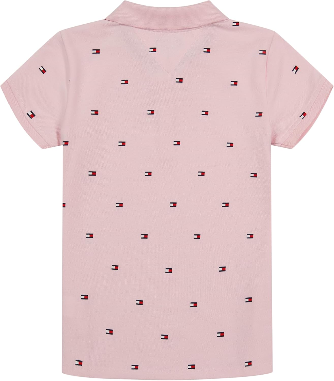 Tommy Hilfiger Girl's Short Sleeve Polo Shirt, Button Closure With Ribbed Collar and Sleeves - Image 2