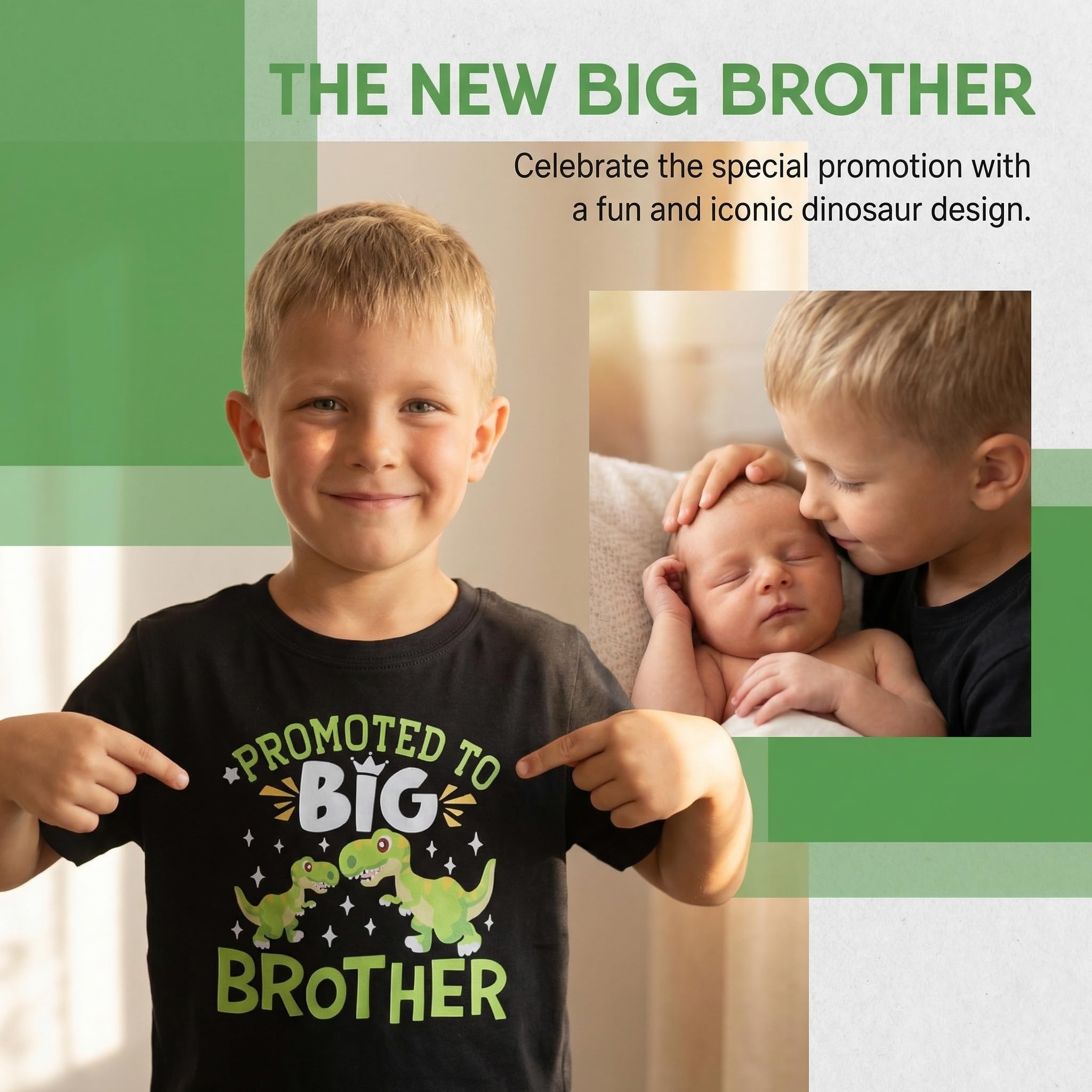 Keepatin Big Brother Shirt,Promoted to Big Brother Gift Tshirt Boy,T Shirt for Kid Dinosaur,Pregnancy Announcement T-Shirt - 5