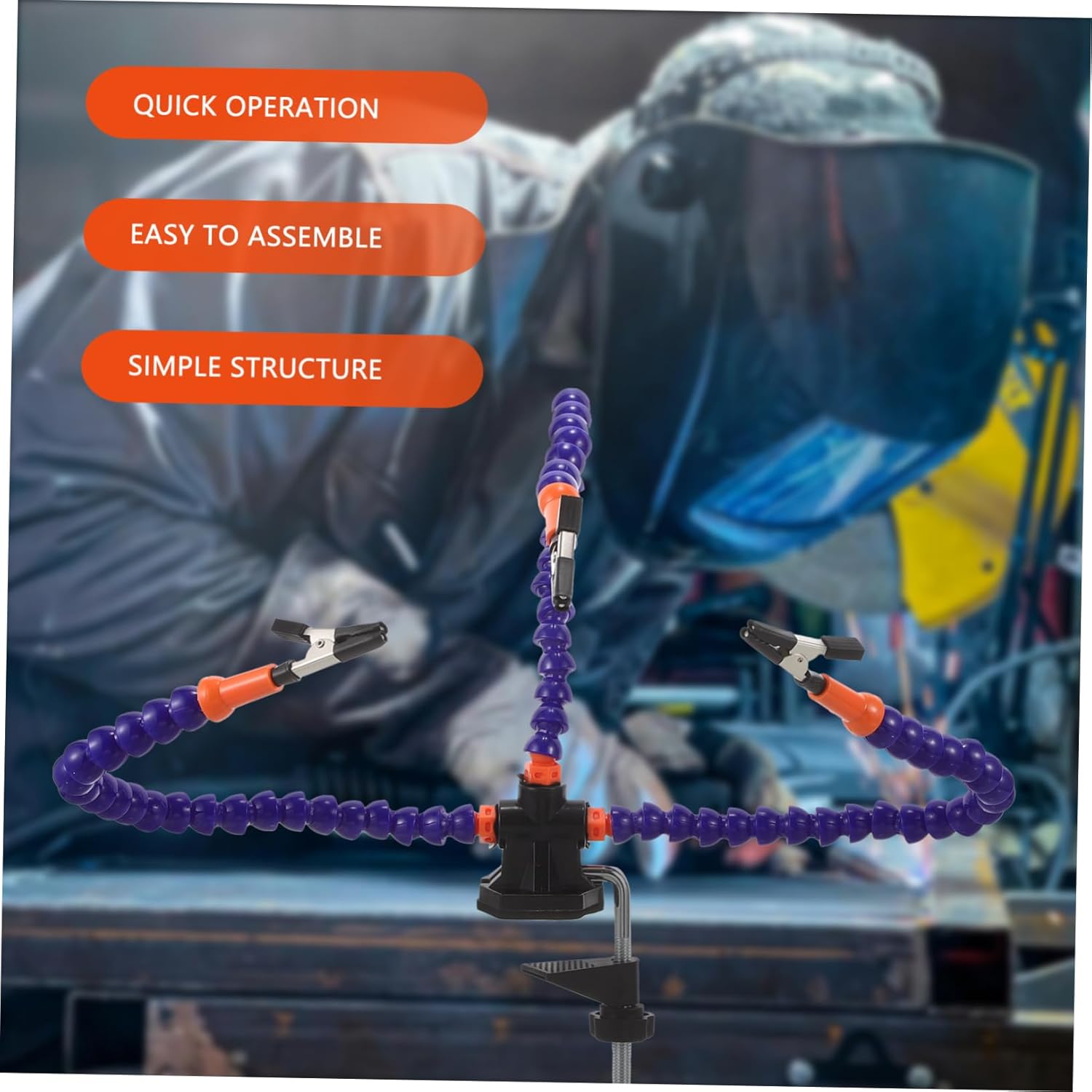 5sets Flexible Third Hand Soldering Station Arms Clamp for Projects Electronic Repairs and Welding Tasks