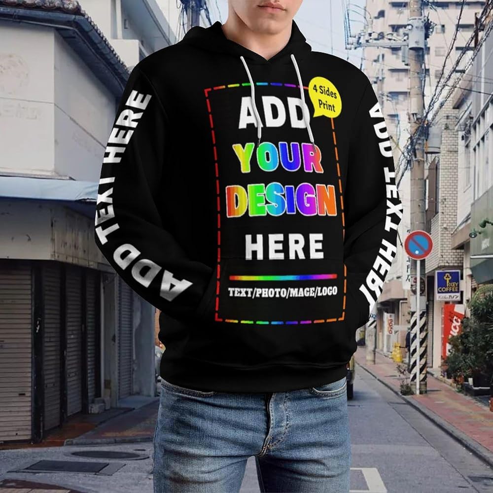 Hoodie Design Maker Free Customized Sweatshirt, Custom Text On