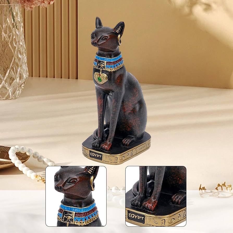 Amazon.co.jp: Generic 猫の女神バステト像樹脂コレクター古代子猫動物