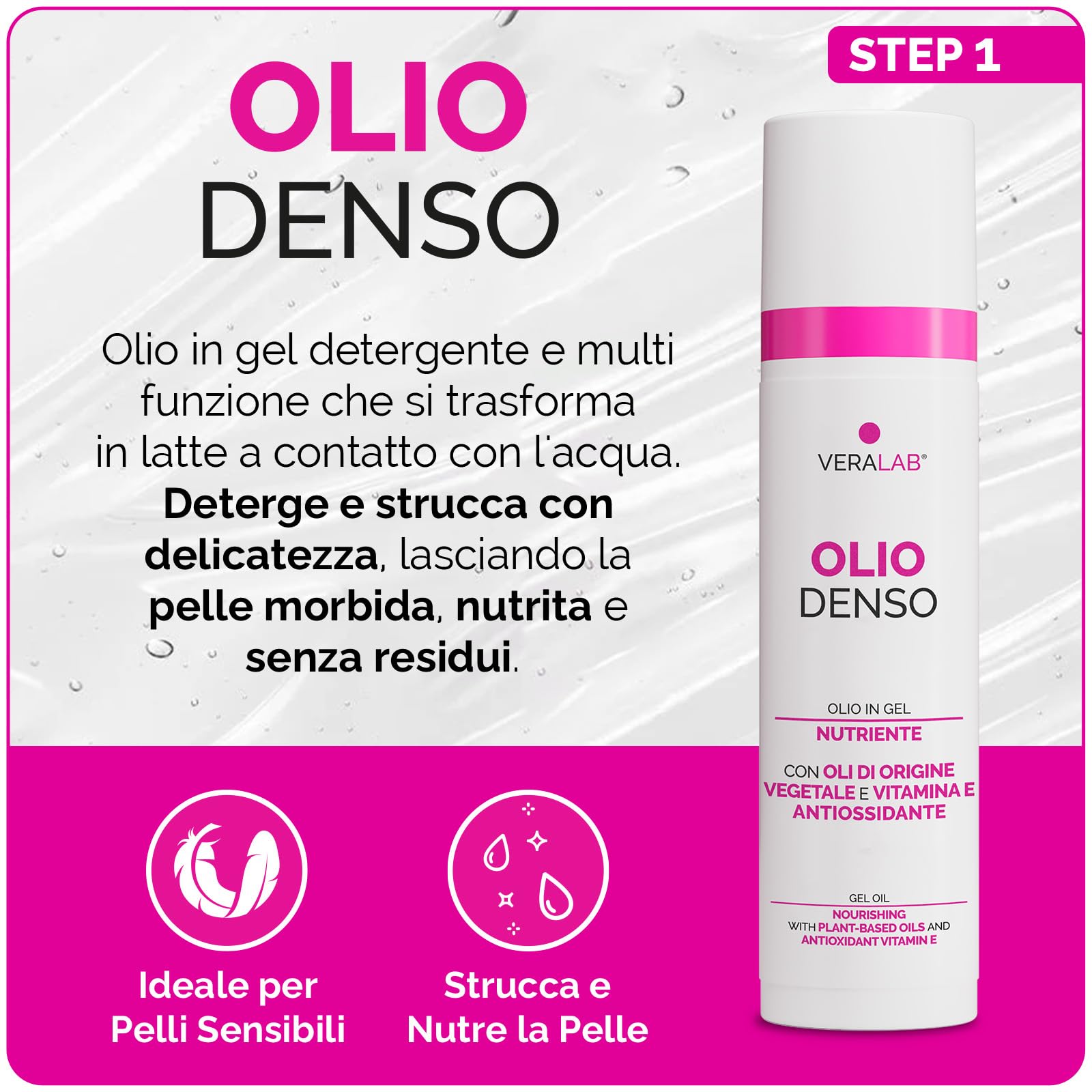 Veralab Easy Beauty Routine per Pelle Normale o Spenta, Travel Kit Skincare Completa con Olio Denso, Spumone, Crema Viso Wonder C Cream, Maschera Viso Happy Skin, Panno in Microfibra