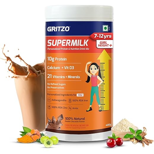 Gritzo SuperMilk Height+ Protein Powder 400g 10g