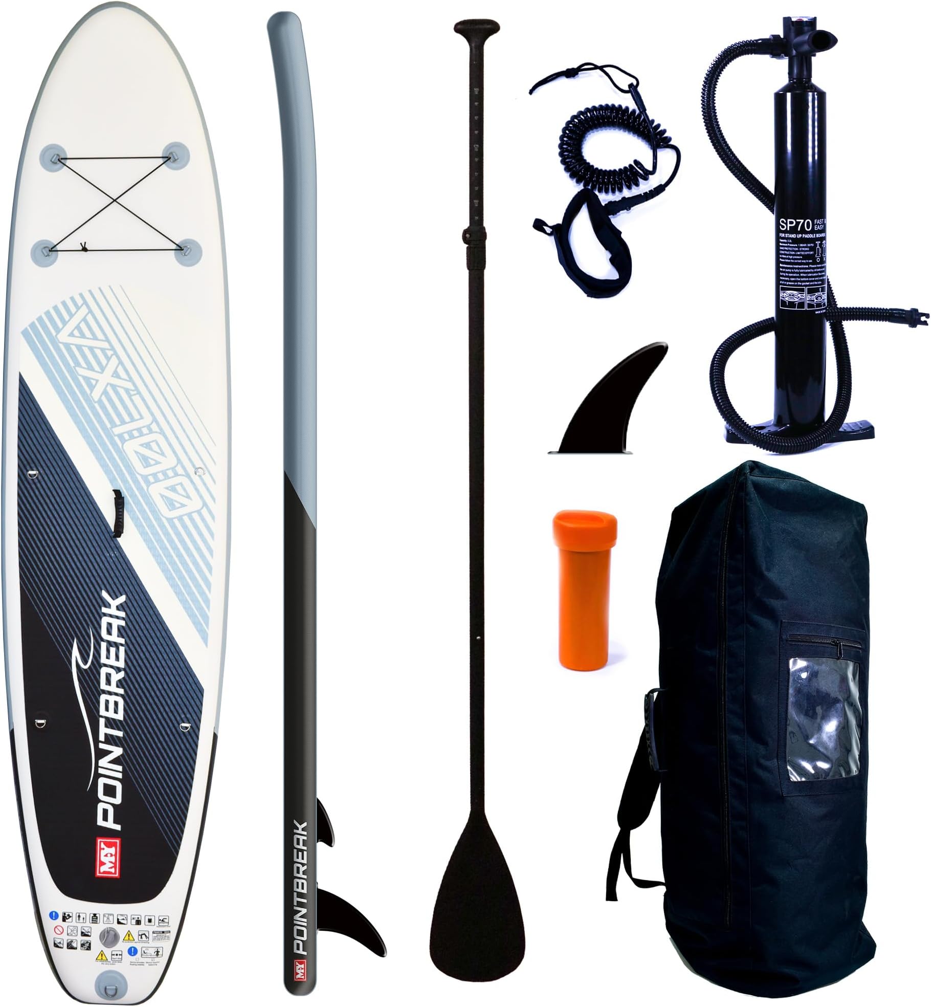 Point Break Paddle Boards 10ft 6in Inflatable Stand Up Paddle Board Paddleboard Complete with Full SUP Accessories Package
