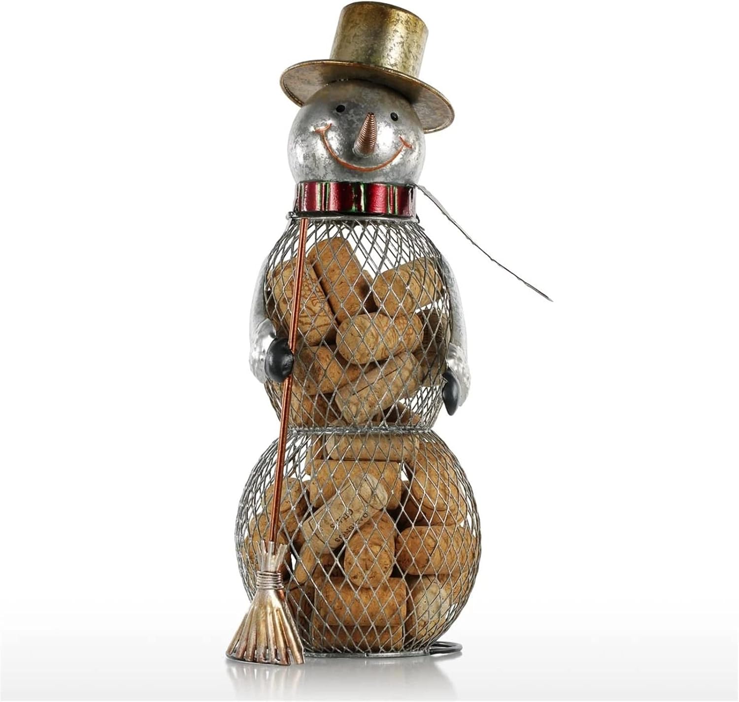 ワインのコルク容器 クリスマス雪だるまコルクコンテナメタルハンドクラフトホームデコレーション実践的な工芸クリスマスギフト 面白い装飾