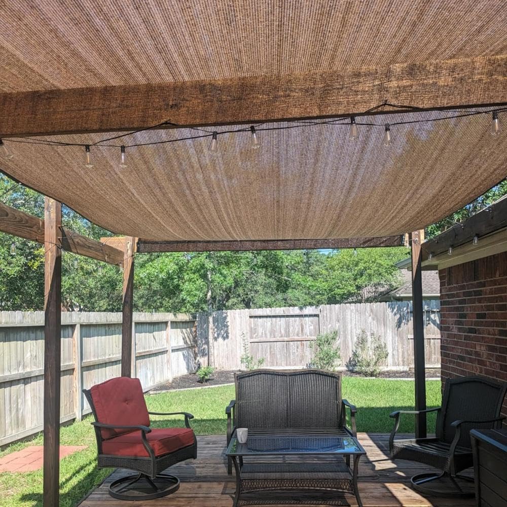 90% Sun Shade Cloth 12x24 FT, Breathable, UV Resistant Sunshade Cover with D-Ring for Pergola, Garden, Patio, Deck, Backyard, Gray
