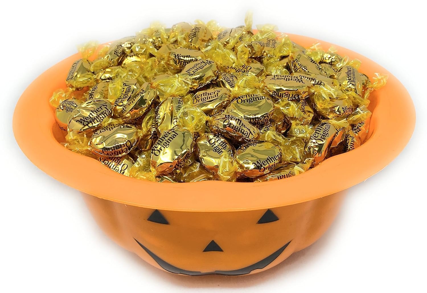 Werther's Original Caramel Butter And French Cream Hard Candies 1.5 Lbs 120+ Pcs (24 Oz) Individually Wrapped Peanut Free Classic Buttery Smooth Caramels