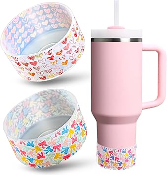 Clear Transparent Boots for Stanley Cup 40/30/20 oz, Bottom Protector for HydroJug Traveler 32/40 oz & Stanley IceFlow 20/30 oz, for Owala Tumbler 40 oz, Stanley Cup Accessories