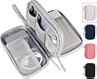 CAOODKDK Electronic Organizer Bag, Waterproof Portable Electronic Organizer Travel Accessories Cable Bag Universal Cord Storage Case for CableCord Storage Double Layer - Gray, Large
