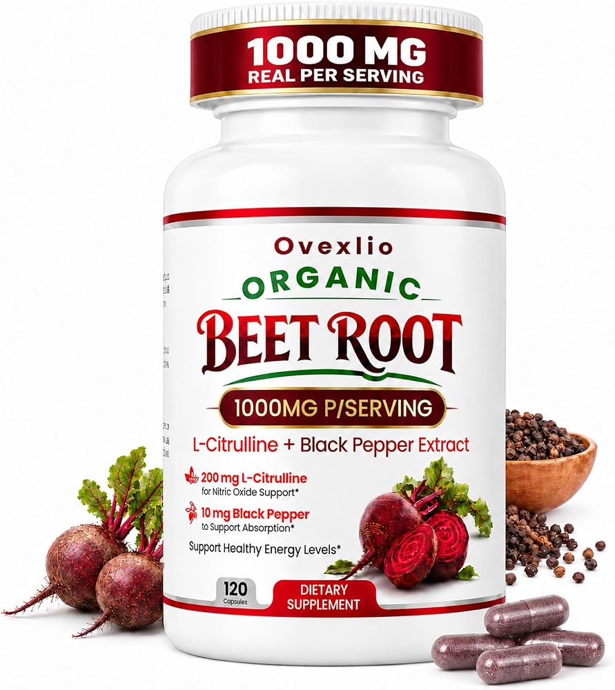 3-in-1 Beet Root Capsules, Blood Pressure Support, 120 Capsules — 사진 1