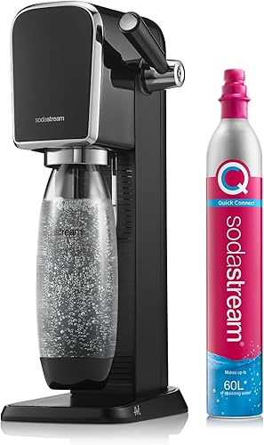 SodaStream Máquina de agua con gas Art (negro) con CO2 y botella apta para lavavajillas