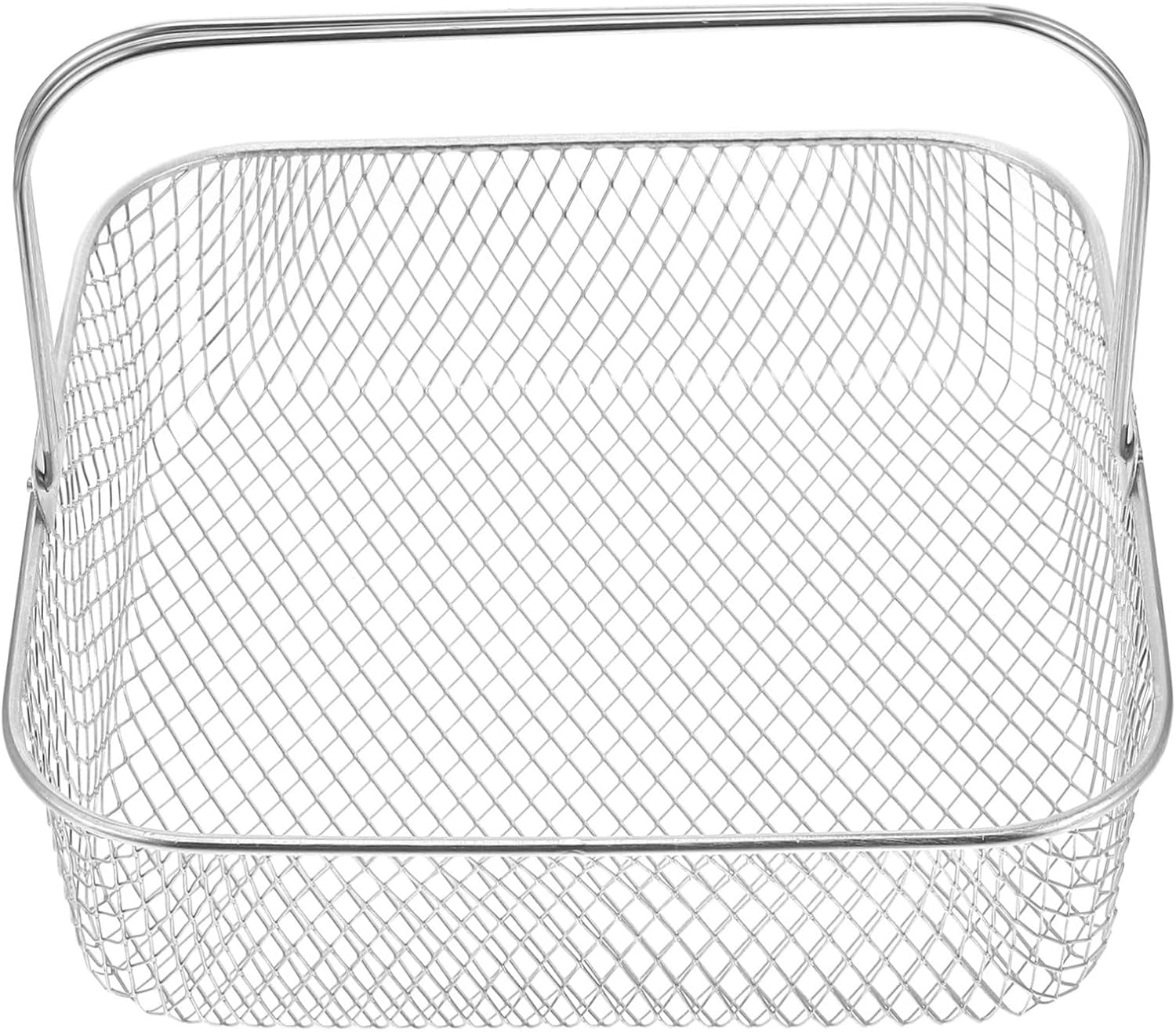 Top-down view of the Zerodeko Square Air Fryer Basket with handle
