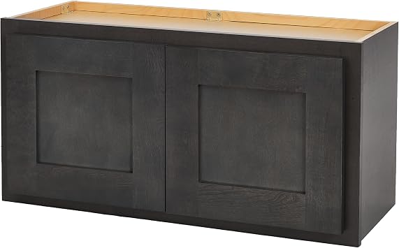 Madison Gray Shaker Kitchen Wall Cabinet, 30 in. W x 15 in. H x 12 in. D, Ready to Assemble