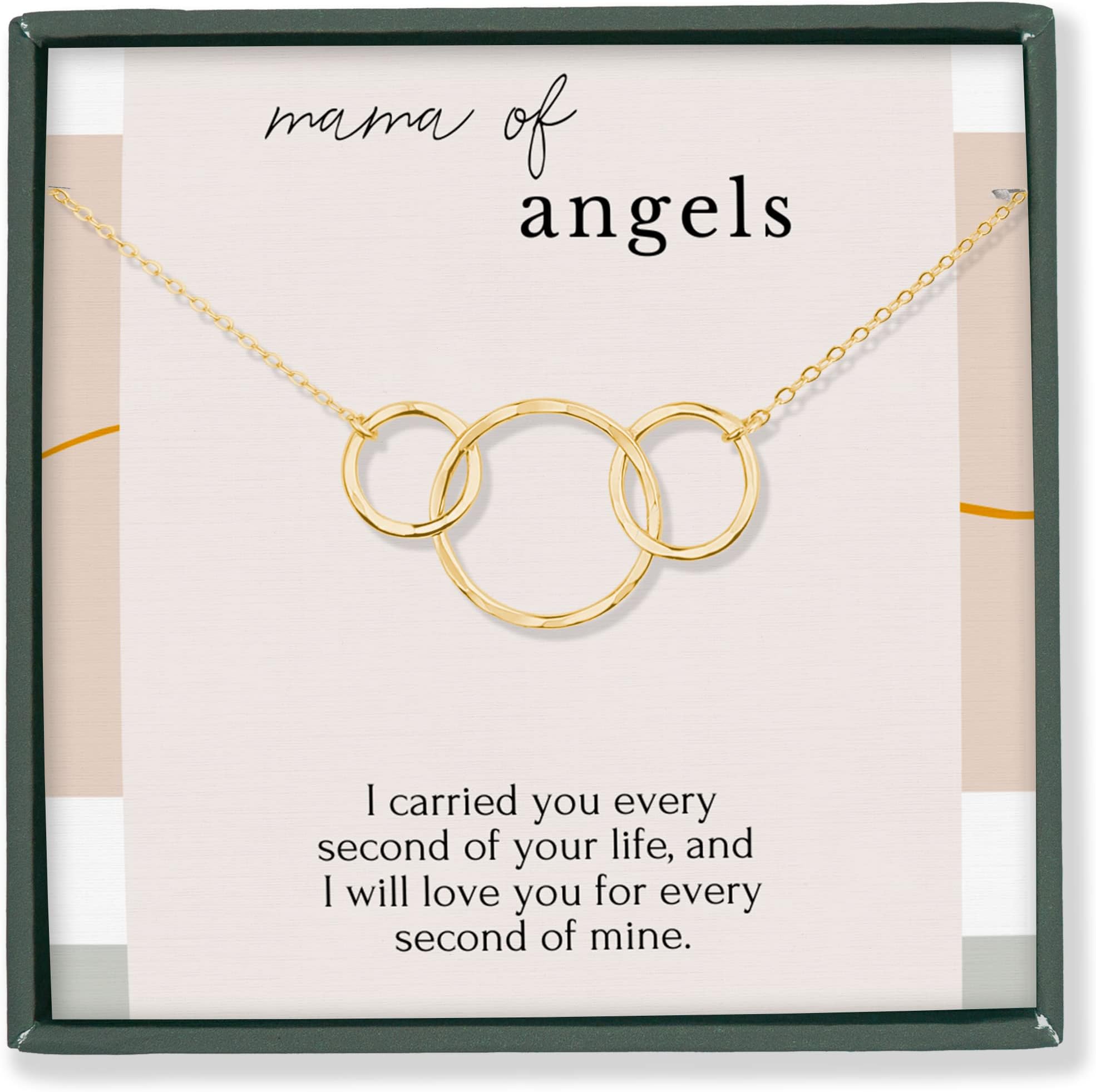 HOPE LOVE SHINEMiscarriage Memorial Necklace Jewelry Gifts for mothers Loss of Twins Infant Stillborn Angel Baby Pregnancy Multiple Miscarriage interlocking Circles linked Sympathy Bereavement Remembrance