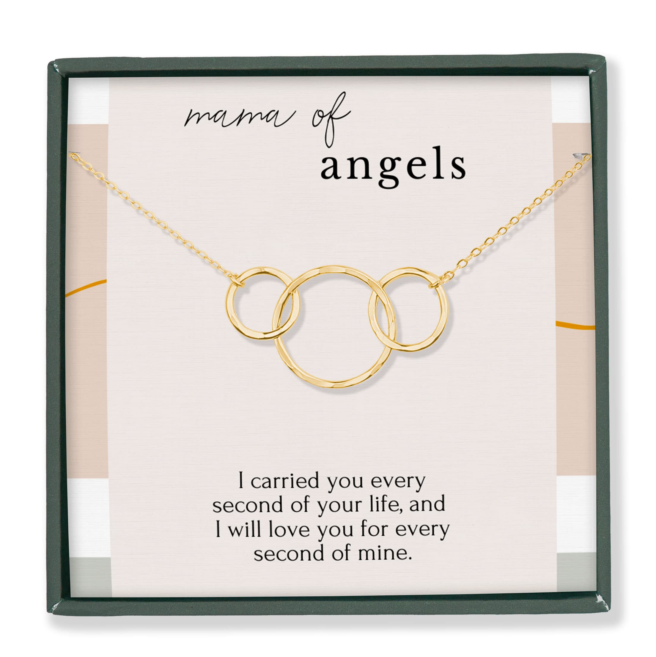 HOPE LOVE SHINEMiscarriage Memorial Necklace Jewelry Gifts for mothers Loss of Twins Infant Stillborn Angel Baby Pregnancy Multiple Miscarriage interlocking Circles linked Sympathy Bereavement Remembrance