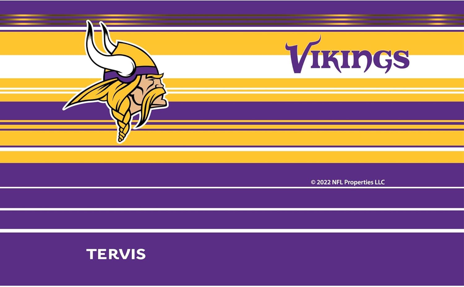 Tervis Traveler NFL Minnesota Vikings - Hype Stripes Triple Insulated Insulated Tumbler Travel Cup Keeps Drinks Cold & Hot, 20oz, Stainless Steel - Image 2