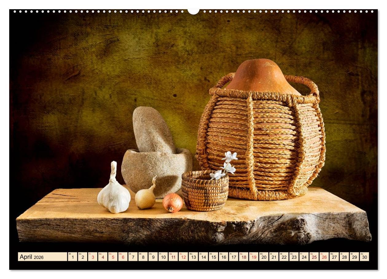 Stillleben - aber mit Stil (Wandkalender 2026 DIN A2 quer), CALVENDO Monatskalender: Fotografische Stillleben in ästhetischen Bildern. (CALVENDO Kunst)