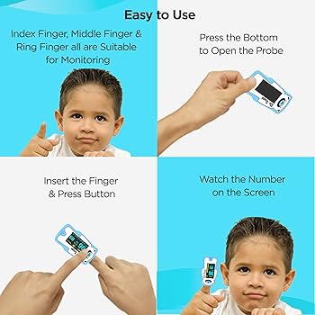 Dr Trust Paediatric Finger Tip Pulse Oximeter for kids Sp02 check