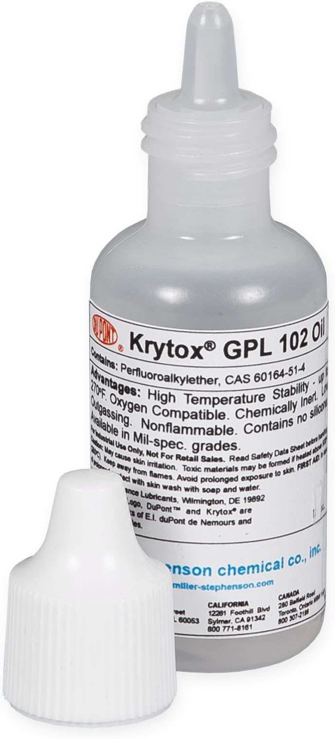 MS1020101 Krytox by Chemours 1oz Drip Bottle Industrial Oil