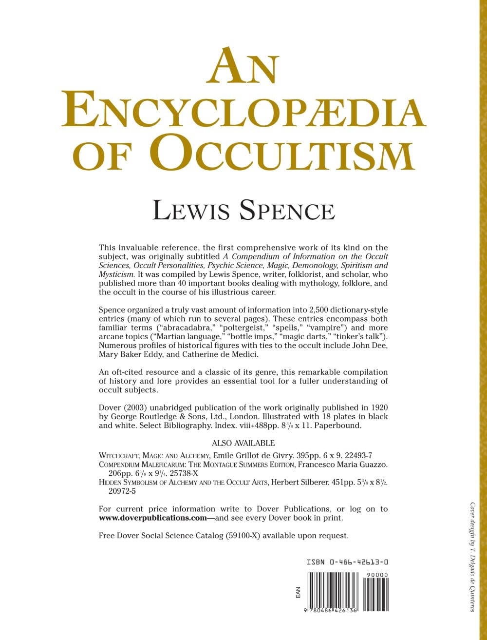 An Encyclopaedia of Occultism (Dover Occult)