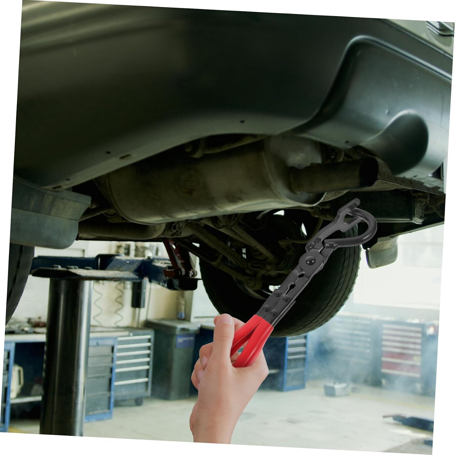 Exhaust Hanger Removal Tool Automotive Clamp Pliers for Easy Installation and Separation of Rubber Hanger Brackets Compatible Models