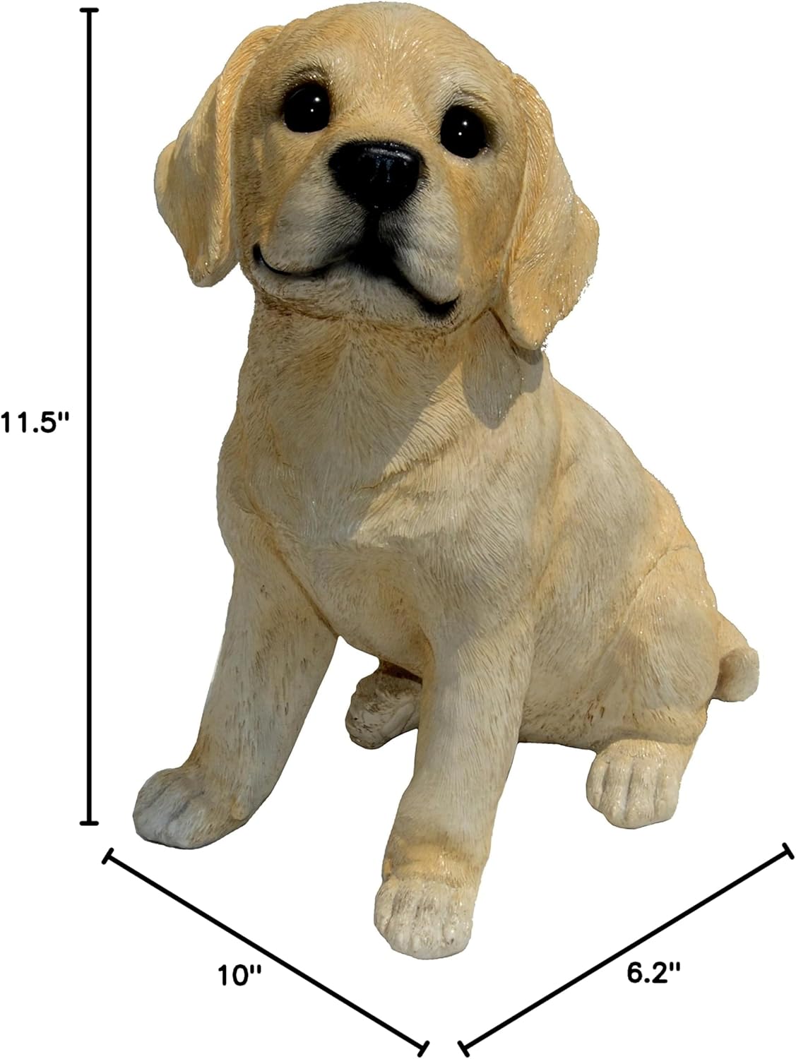 Michael Carr Designs Yeller Labrador L Yellow Puppy Love Outdoor Dog Figurine for Gardens, patios and lawns (80102)