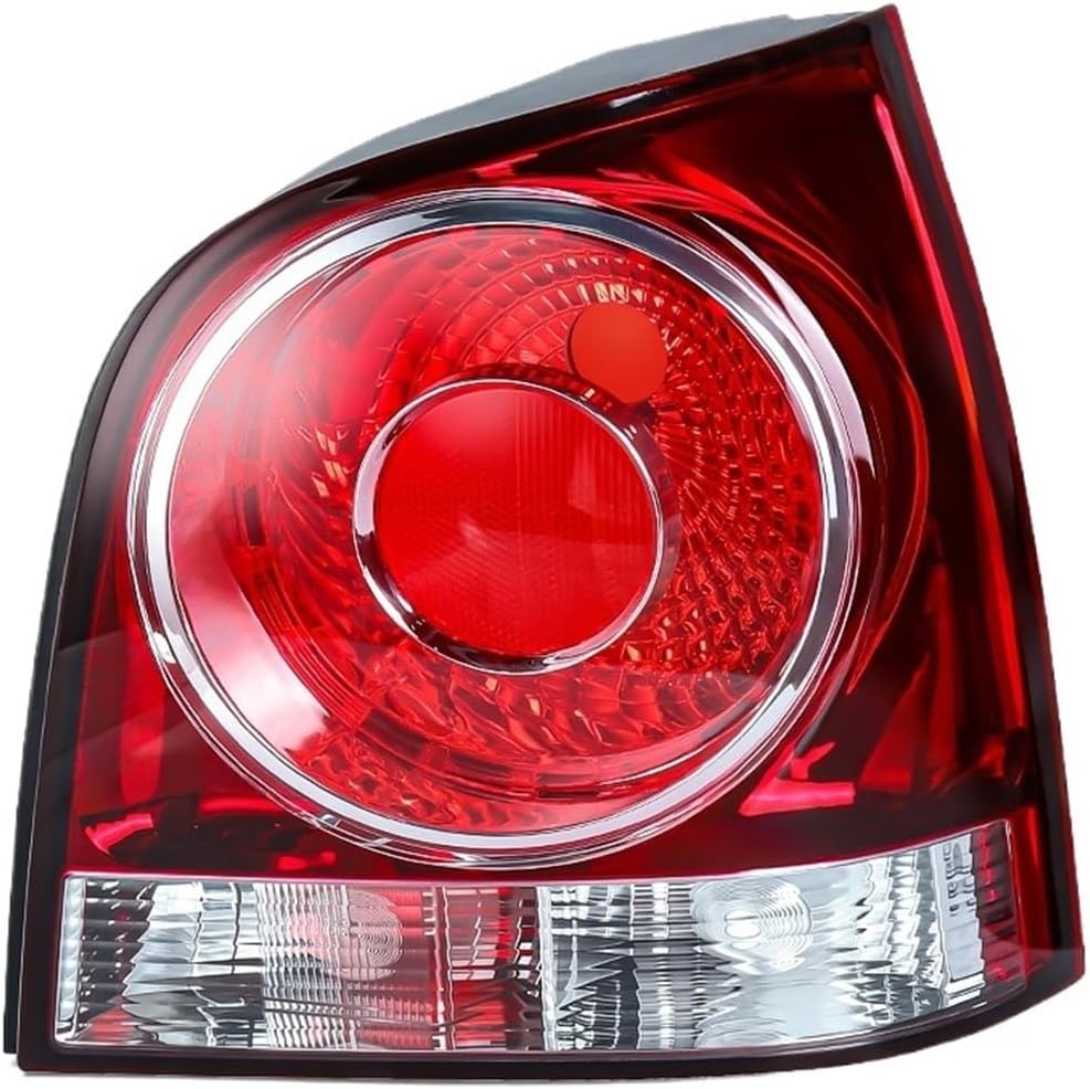 Black/Red Tail Lamp Rear Brake Light Compatible with VW Polo Hatchback 2006-2010 Assembly Without Bulb(Only Right Black)