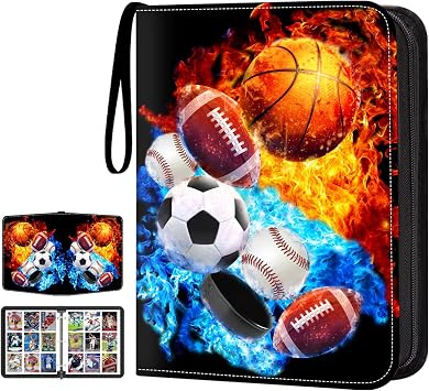 9-Pocket Sports Card Binder Holds 900 Cards For Baseball, TCG Game Cards