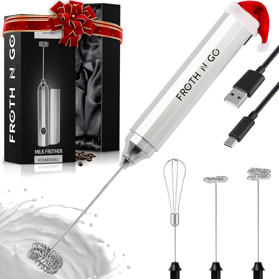 Amazon.com: Zulay Froth N Go Milk Frother – Rechargeable 3-in-1