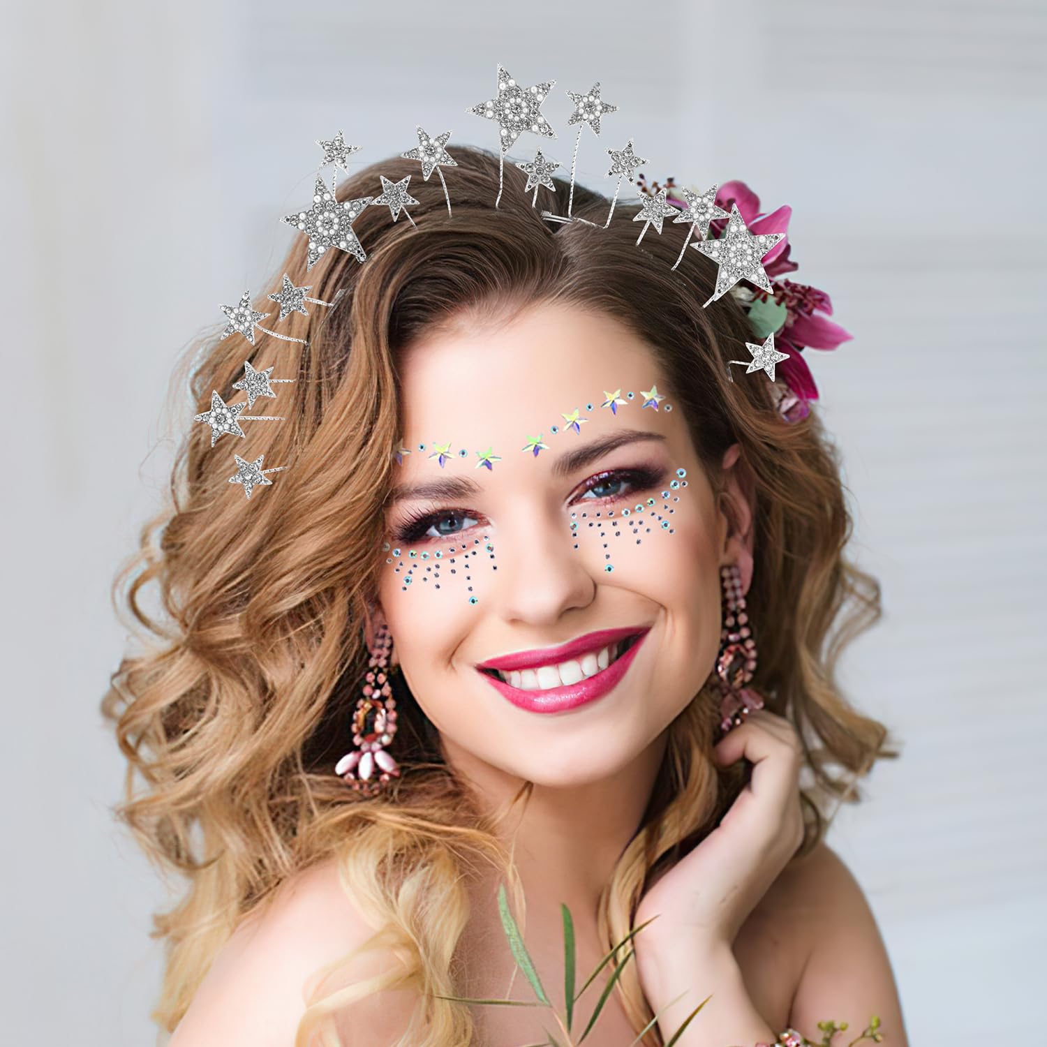 Cerchietto per Capelli Con Farfalla, Con Pompon, Alieno