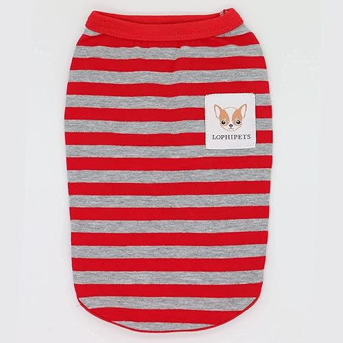 Miniatura 4 de Lophipets camisas para perros pequeños 100% algodón a rayas para cachorros perros Chihuahua