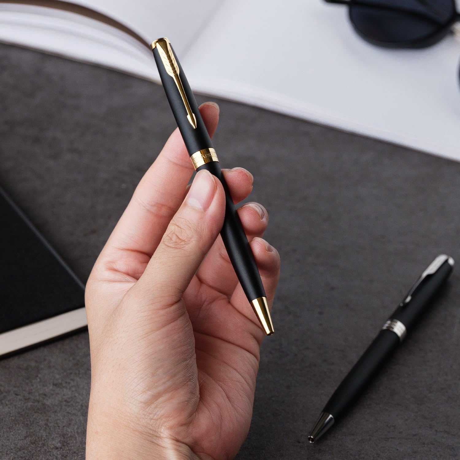 PARKER 1950881 Ballpoint Pen Sonnet Matte Black CT Medium Point, Oil Based in Gift Box