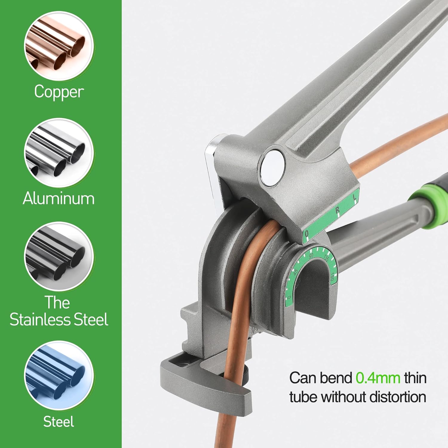 Super Stars 3-in-1 Tubing Bender for 1/4 Inch, 3/8 Inch, and 1/2 Inch Outer Diameter Copper and Aluminum Tubes, 180 Degree HVAC Pipe Bending Tool for AC Repair