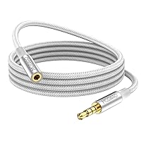 Vista 9 de MOSWAG Cable de extensión de 3.28 pies/1 metro de 3.5mm macho a hembra, cable de audio estéreo de nailon trenzado compatible con estéreos