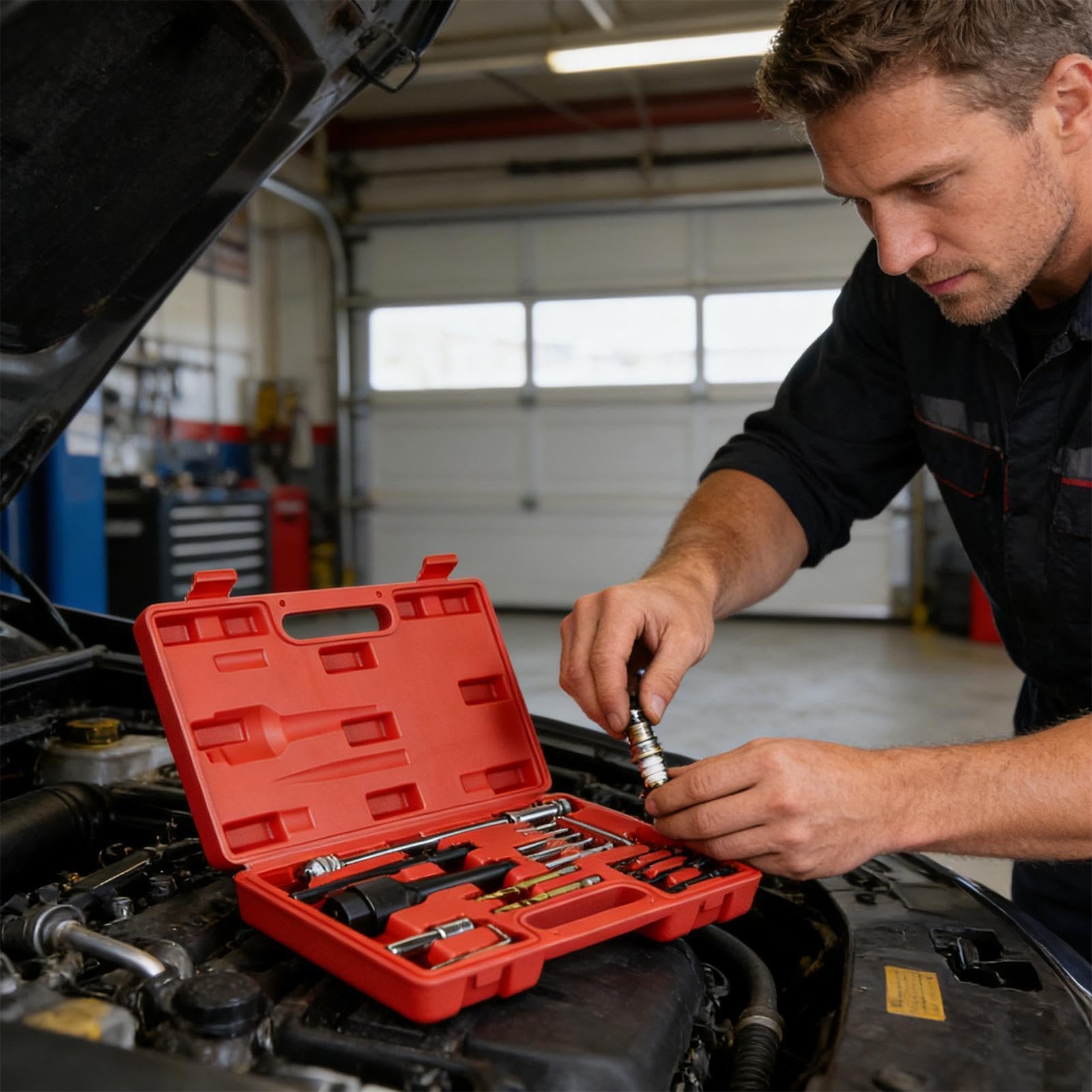 Set di Estrattori per Spine Motore Presa Sicura e Antiscivolo | Utensile per Estrarre Spine Motore per Meccanici, Tecnici, Professionisti, Garage e Officine Domestiche