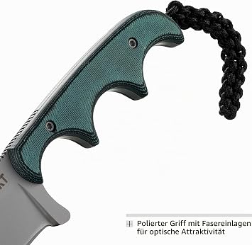 CRKT Minimalist Persian Compact Knife with Fixed Blade: Outdoor Smooth Edge Blade Resin Handle Nylon Sheath 2379