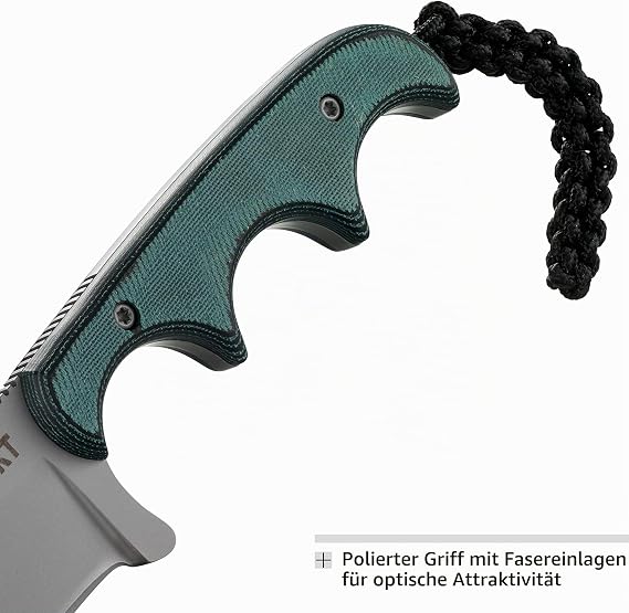 CRKT Minimalist Persian Compact Knife with Fixed Blade: Outdoor Smooth Edge Blade Resin Handle Nylon Sheath 2379