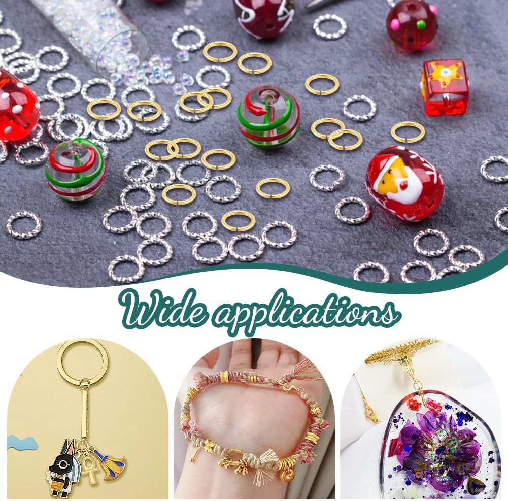 UNICRAFTALE 100Pcs Real 18K Gold Plated Open Jump Rings 4mm 925 Sterling Silver Round Rings Jump Ring Metal Connectors for DIY Jewelry Crafting and Keychain Accessories Earring Bracelet Making