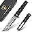 AUBEY Damascus Pocket Knife with Clip, Tanto Blade Damascus Steel Folding Knives for Men Tactical, Aluminum Handle with Glass Breaker for EDC Camping Gift
