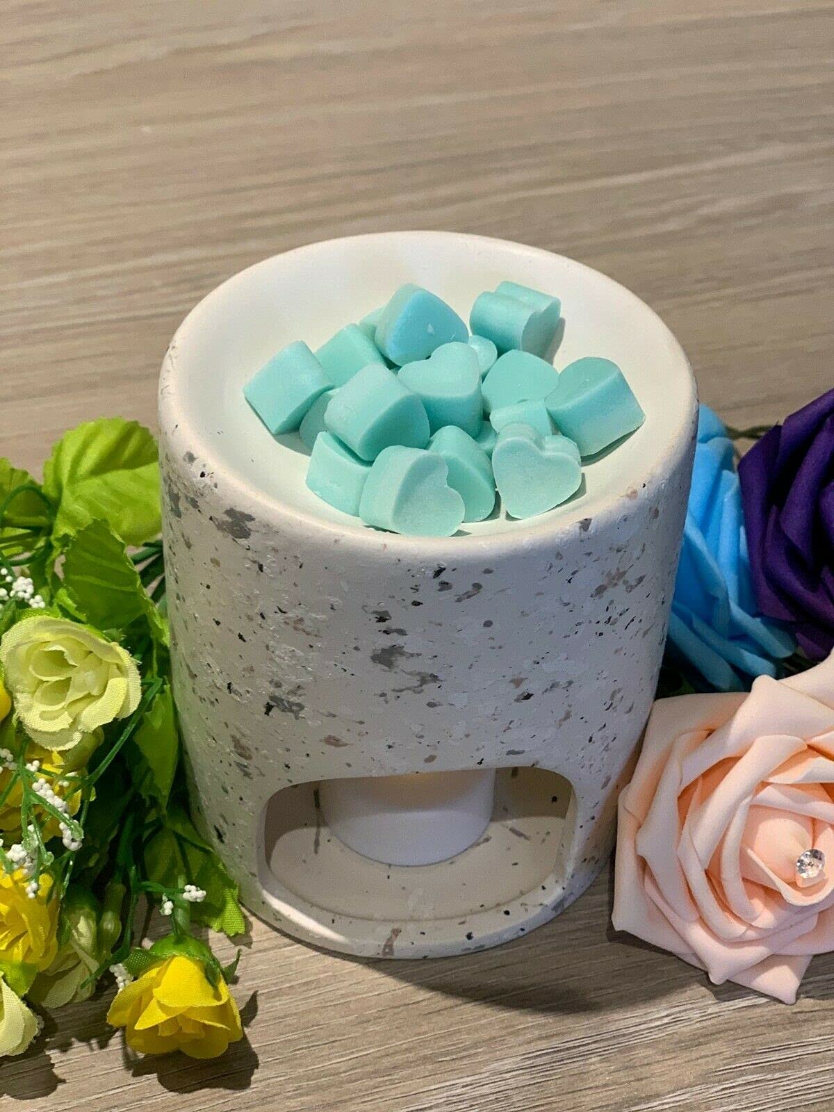 EliteKoopers 50Pcs English Pear &Freesia Fragrances Wax Melts Highly Scented Mini Hearts Soy Wax For Home Decoration