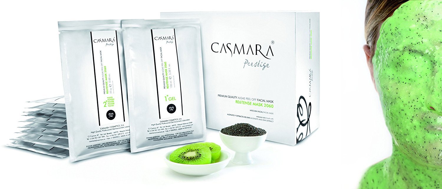 Casmara Premium Quality Algae Peel Off Facial Masks/RE6TENSE Mask/2060/4.26 Ounce/mask Gel(3.38 Oz)/mask Powder(0.88 Oz) by Casmara