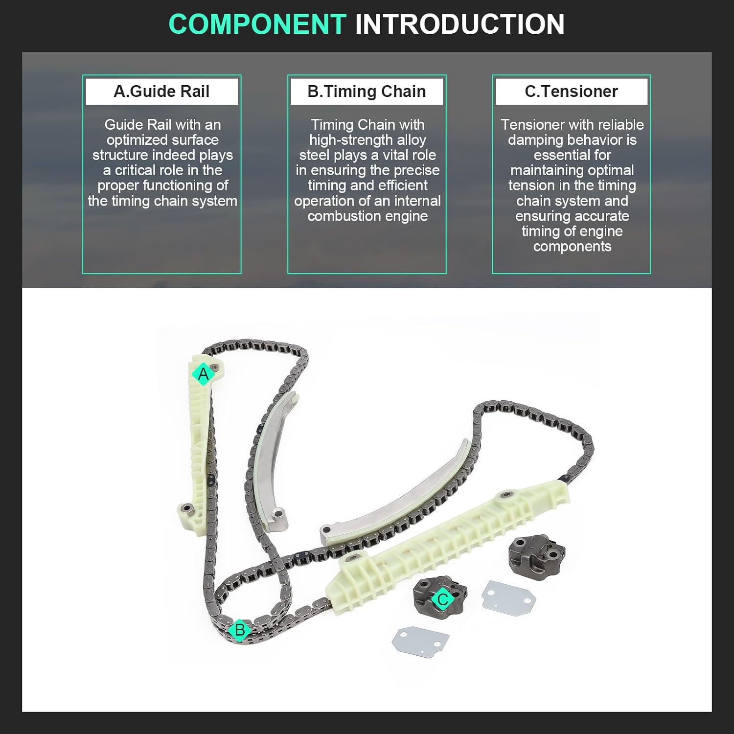 Timing Chain Kit For 2000-2007 For Ford Crown Victoria,2003-2011 For Ford For E-150,2007-2011 For Ford For E-250 2002-2010 For Ford Explorer,2000-2010 For Ford For F-150,2000-2007 For Ford Mustang