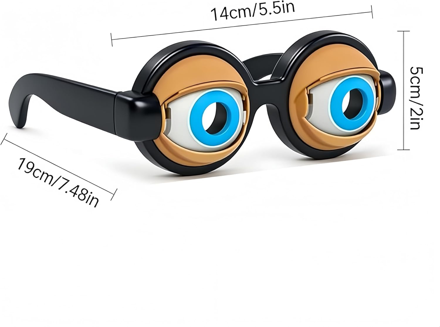 Crazy Moving Eyes Glasses Funny Winking Eyeball Glasses for Party Cosplay Photo Booth Gag Gifts