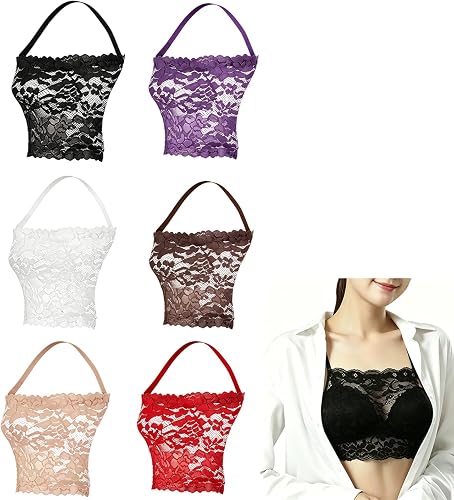 6Pcs Lady Lace Undershirt Cleavage Cover