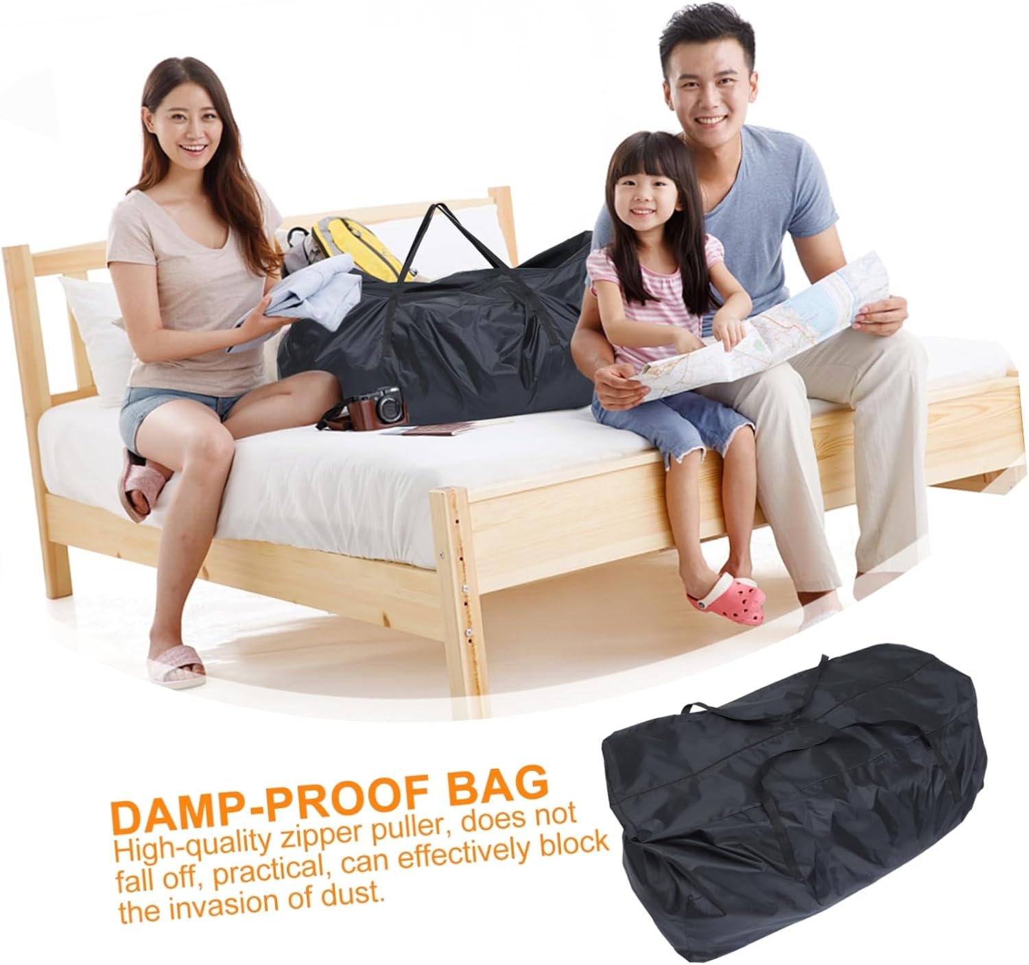 Mipcase Waterproof Outdoor Furniture Storage Bag Portable Cover for Garden Furniture Sturdy Weather-Resistant Protector
