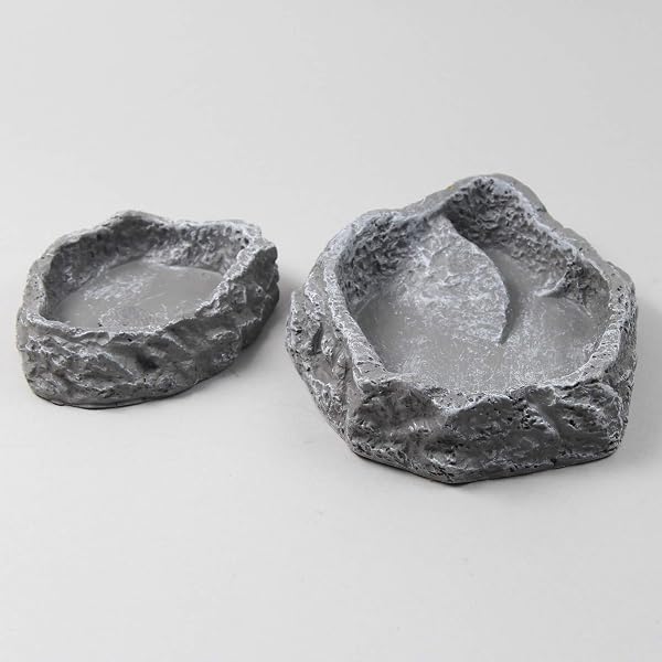JBL ReptilBar 71074 Futter Trink und Badenapf für Terrarientiere, XL, grau - 3