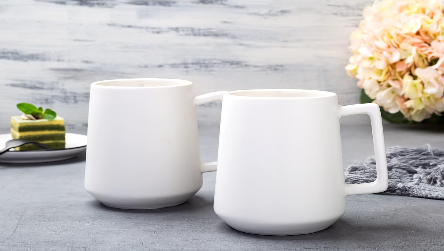 CSM Supply Glossy Finish Sleek Modern Design 16 Fluid Ounces White Mug (1 Mug) - Stain Free - Thick Grade A Quality Ceramic – Foam Box Packaging - Image 5