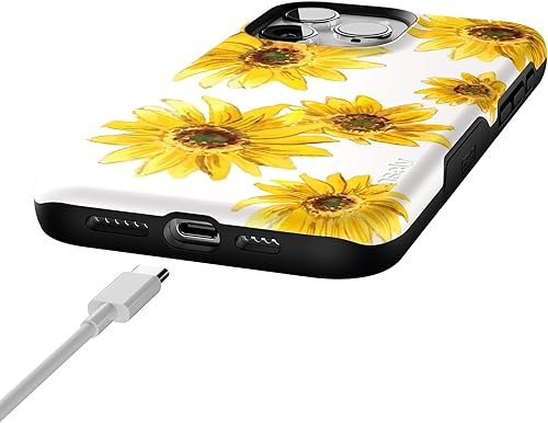 Vista 48 de Casely Funda para iPhone 15 Pro Max Jardín Secreto Flores mixtas Funda atrevida Compatible con MagSafe y botón de acción Secret Garden