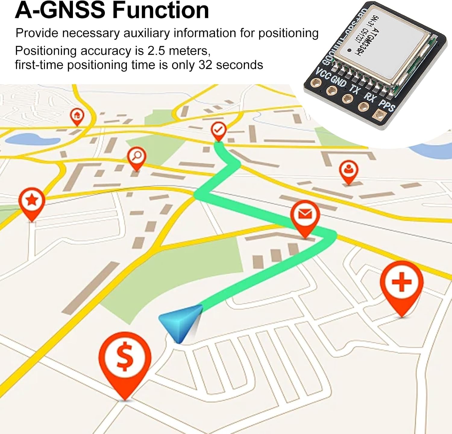 2pcs ATGM336H GPS+BDS Dual-Mode Module Flight Control Satellite Positioning Navigator Replacement NEO-M8N NEO-6M for Arduino