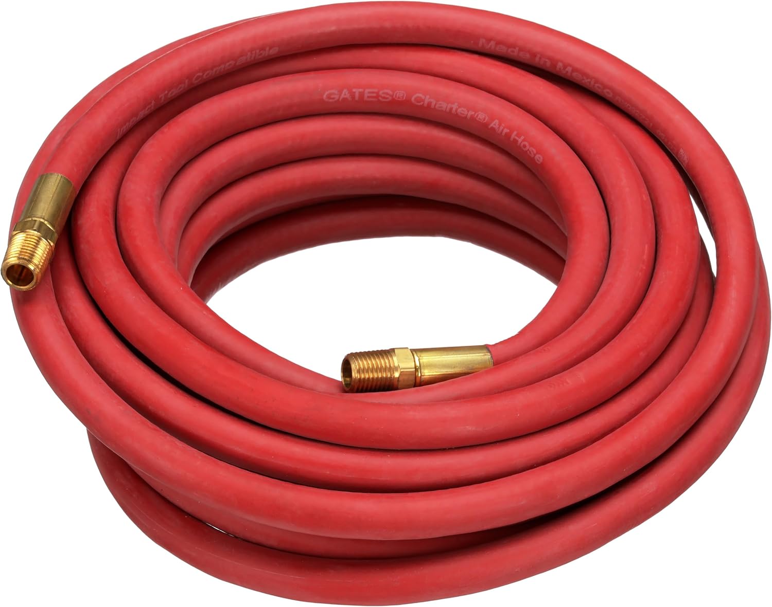 Gates 27478 Flexible Rubber Air Hose Hose 3/8" x 25', 200 PSI